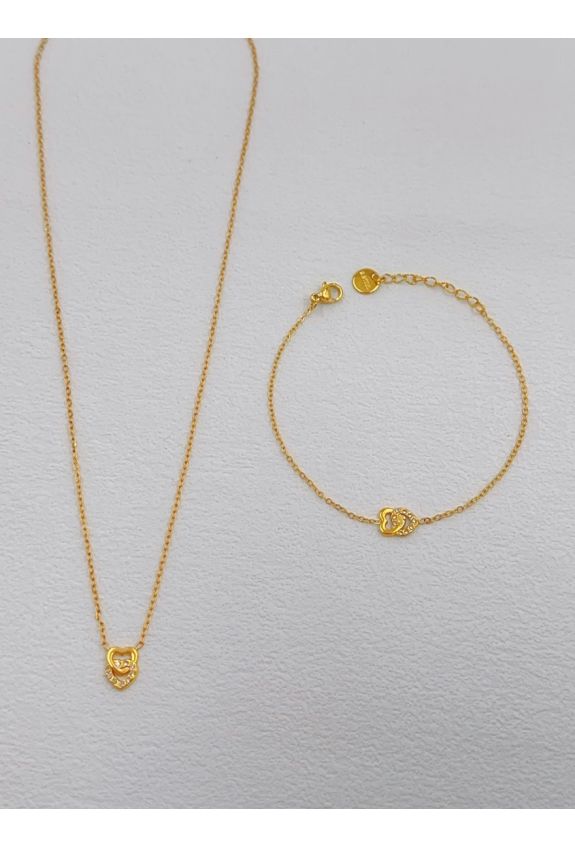 Parure de bijoux en acier inoxydable