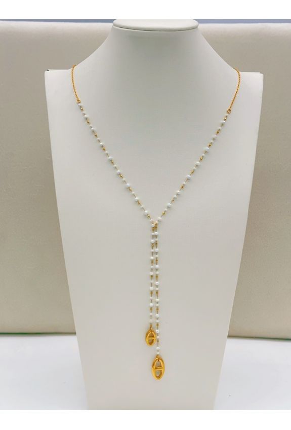 COLLIER Y EN ACIER INOXYDABLE