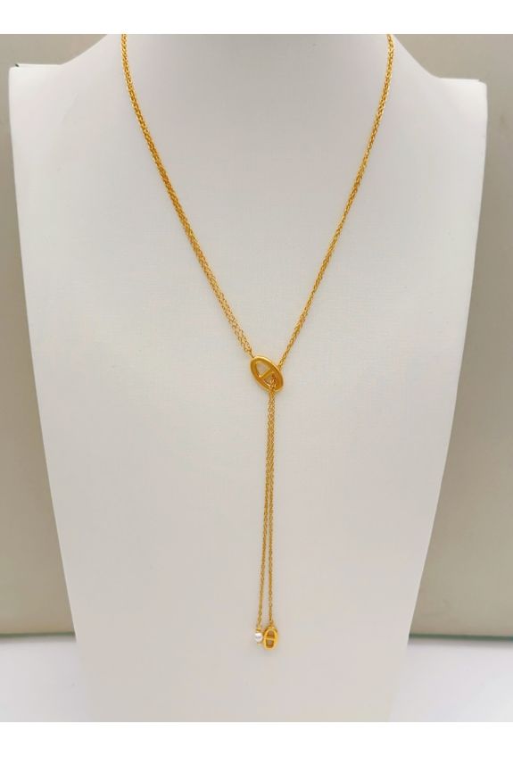 COLLIER Y EN ACIER INOXYDABLE