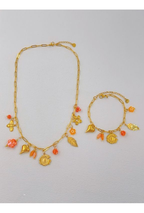 Parure de bijoux en acier inoxydable