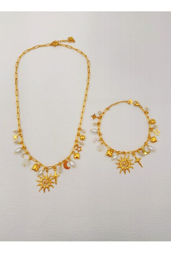 Parure de bijoux en acier inoxydable