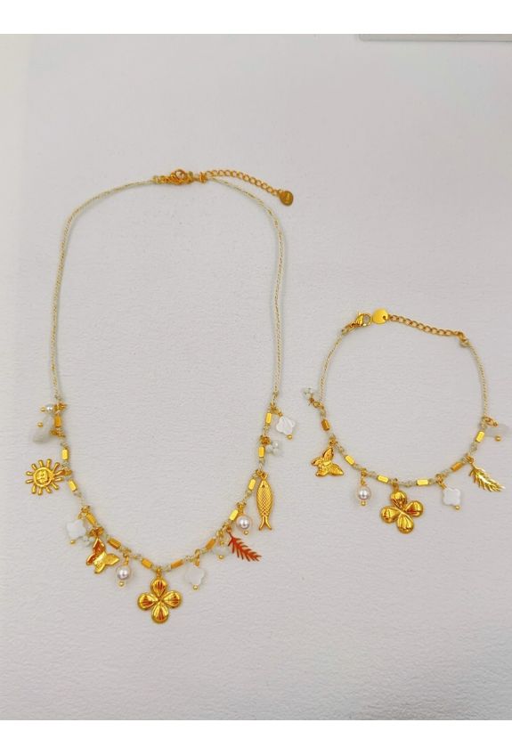 Parure de bijoux en acier inoxydable