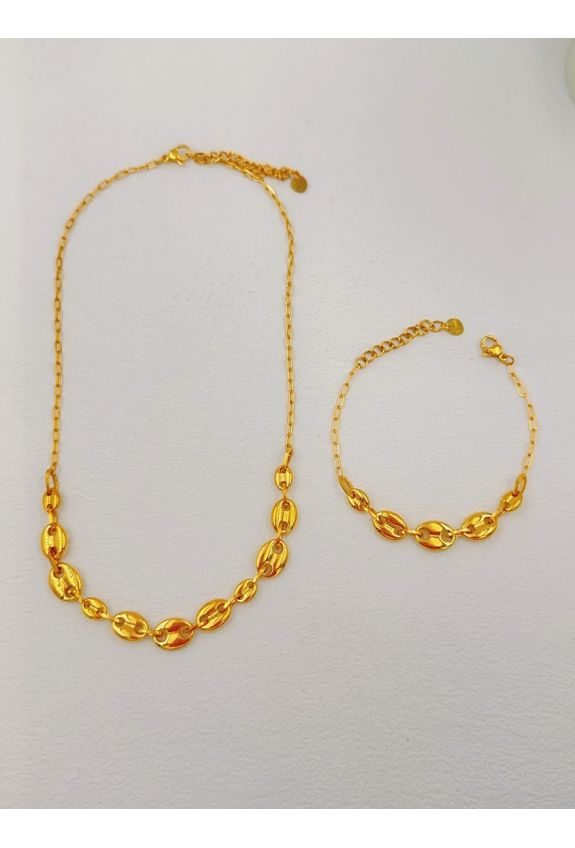 Parure de bijoux en acier inoxydable