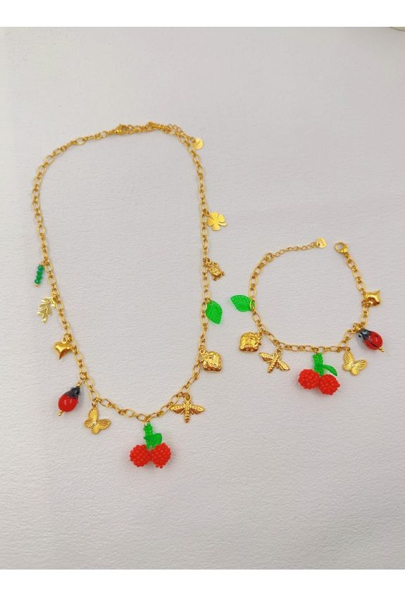 Parure de bijoux en acier inoxydable