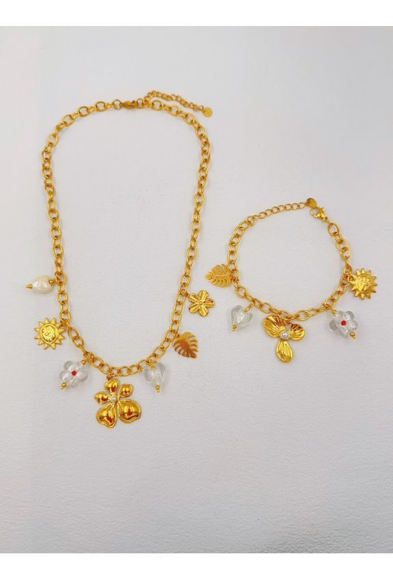 Parure de bijoux en acier inoxydable