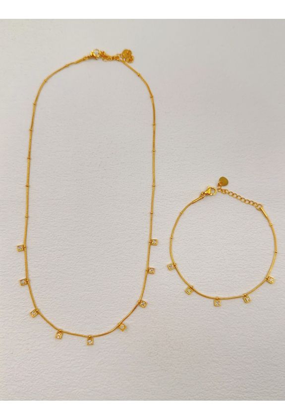 Parure de bijoux en acier inoxydable