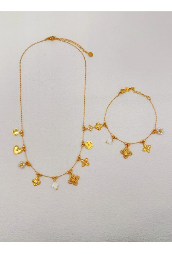 Parure de bijoux en acier inoxydable