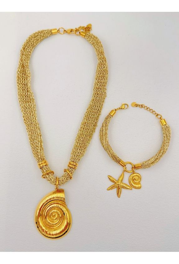 Parure de bijoux en acier inoxydable
