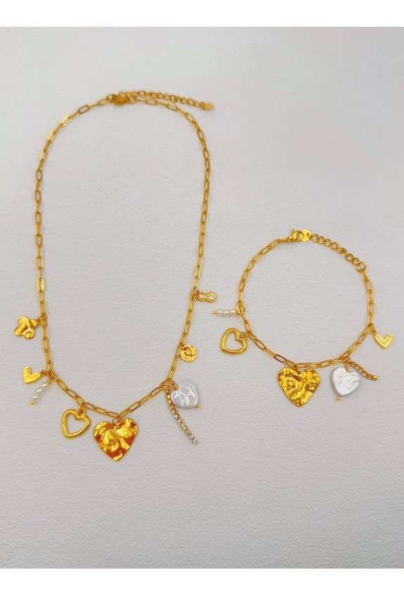 Parure de bijoux en acier inoxydable