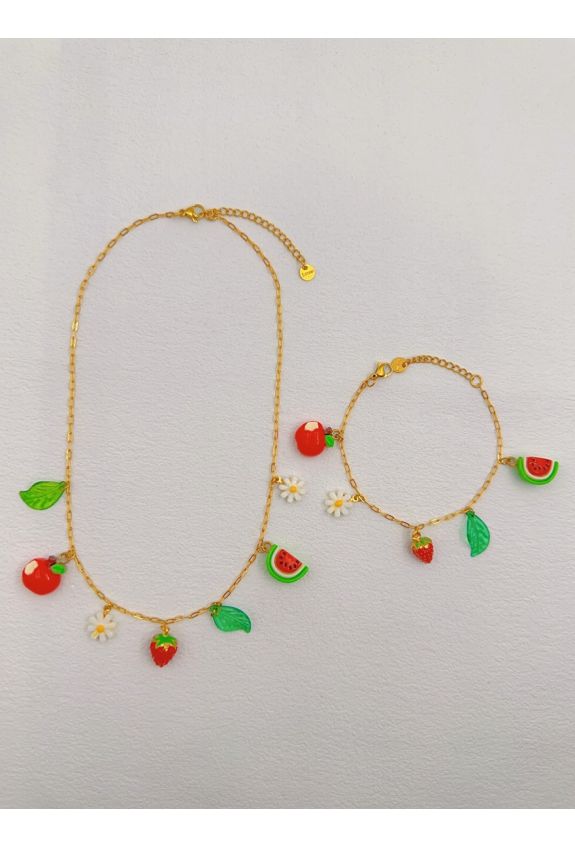 Parure de bijoux en acier inoxydable