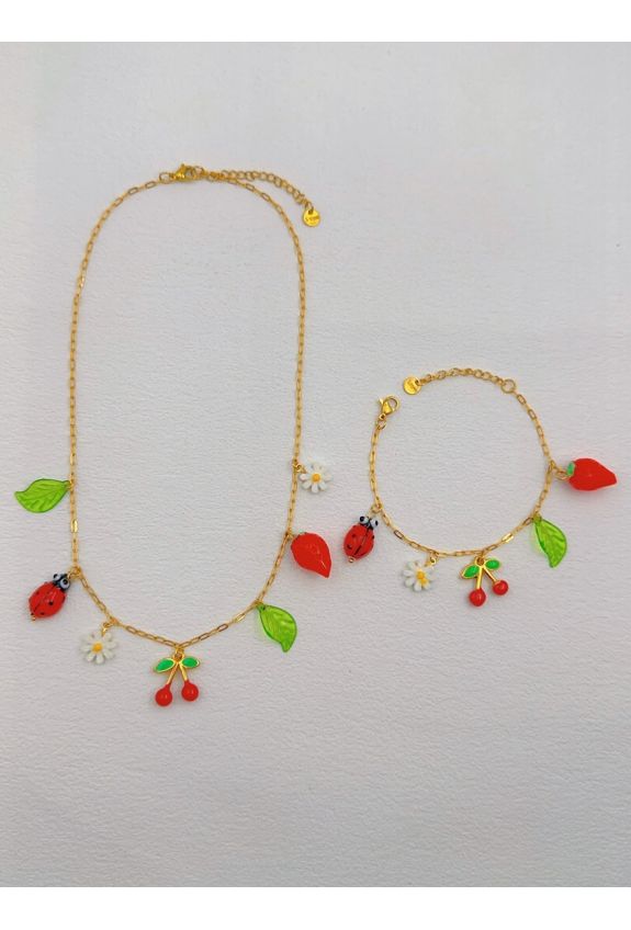 Parure de bijoux en acier inoxydable