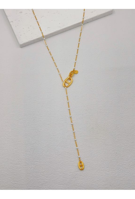 COLLIER Y EN ACIER INOXYDABLE