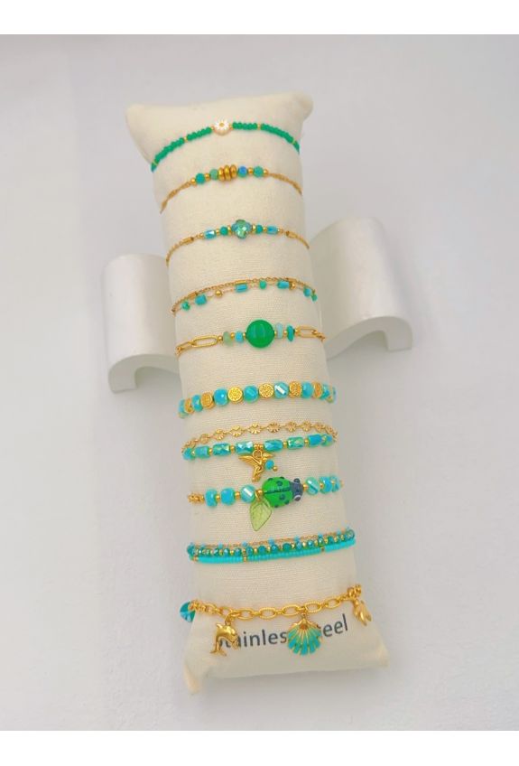 LOT DE 10 BRACELETS ACIER INOXYDABLE