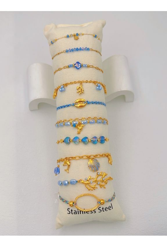 LOT DE 10 BRACELETS ACIER INOXYDABLE