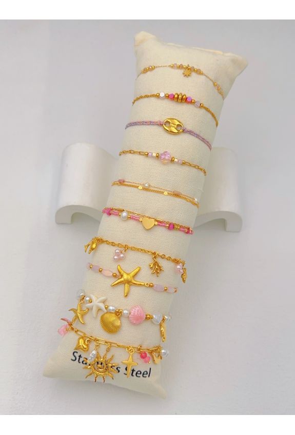LOT DE 10 BRACELETS ACIER INOXYDABLE