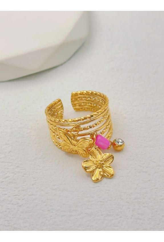 BAGUE REGLABLE EN ACIER INOXYDABLE