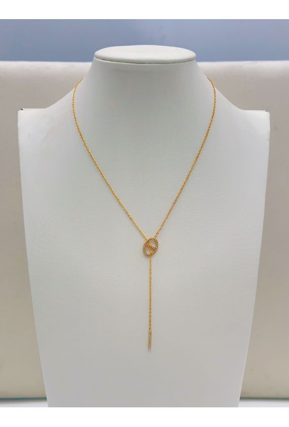 COLLIER Y EN ACIER INOXYDABLE