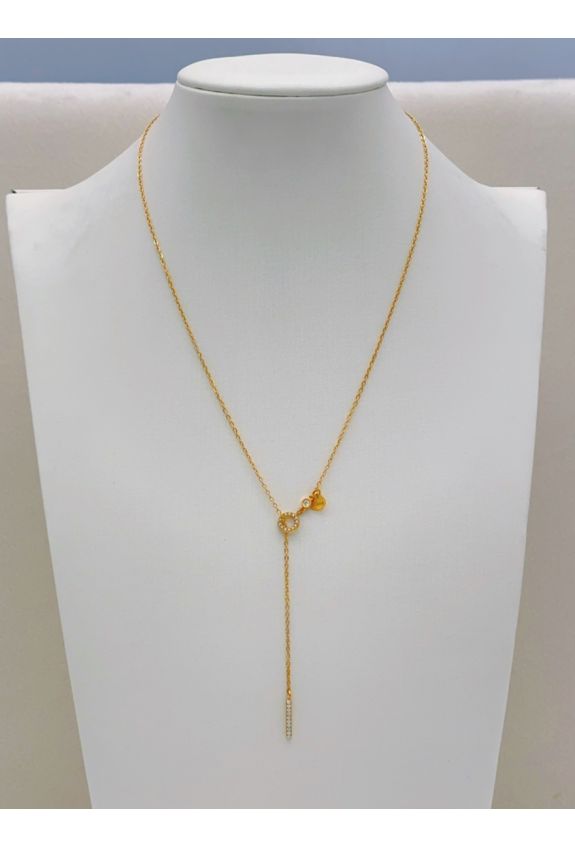 COLLIER Y EN ACIER INOXYDABLE