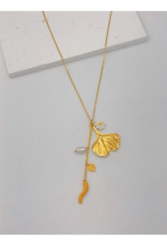 COLLIER Y EN ACIER INOXYDABLE