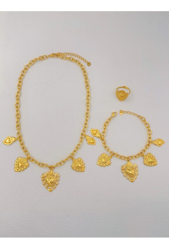 Parure de bijoux en acier inoxydable