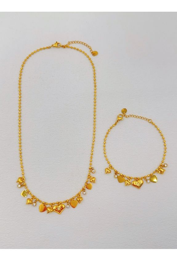 Parure de bijoux en acier inoxydable