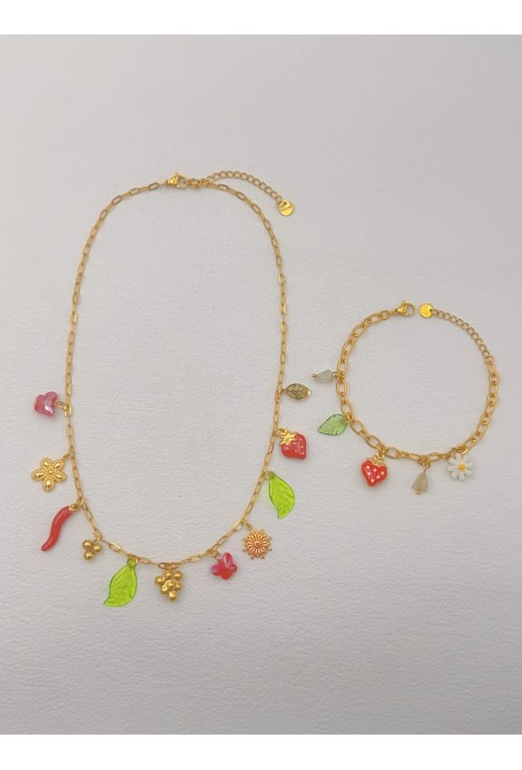 Parure de bijoux en acier inoxydable
