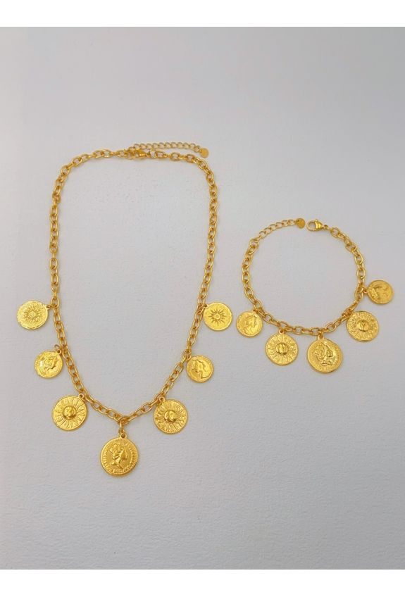 Parure de bijoux en acier inoxydable