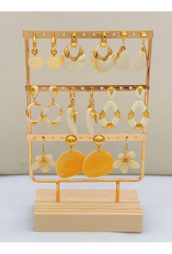 LOT DE BOUCLES D'OREILLE EN ACIER INOXYDABLE