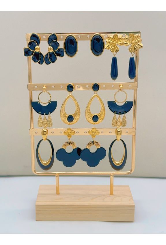 LOT DE BOUCLES D'OREILLE EN ACIER INOXYDABLE