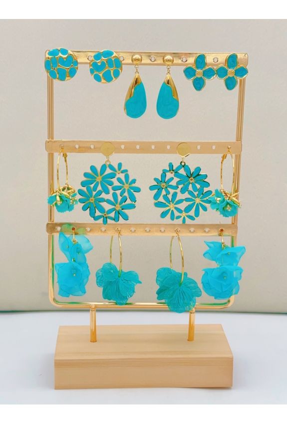 LOT DE BOUCLES D'OREILLE EN ACIER INOXYDABLE