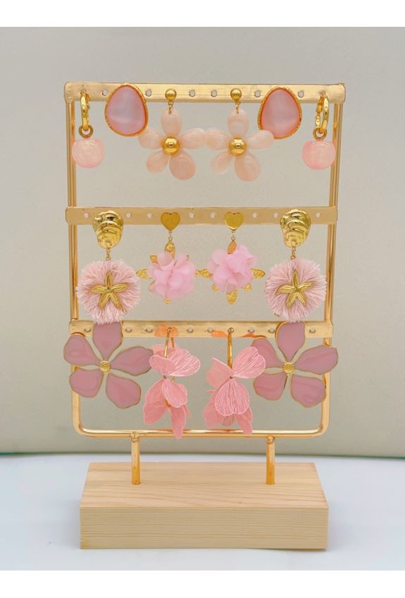 LOT DE BOUCLES D'OREILLE EN ACIER INOXYDABLE