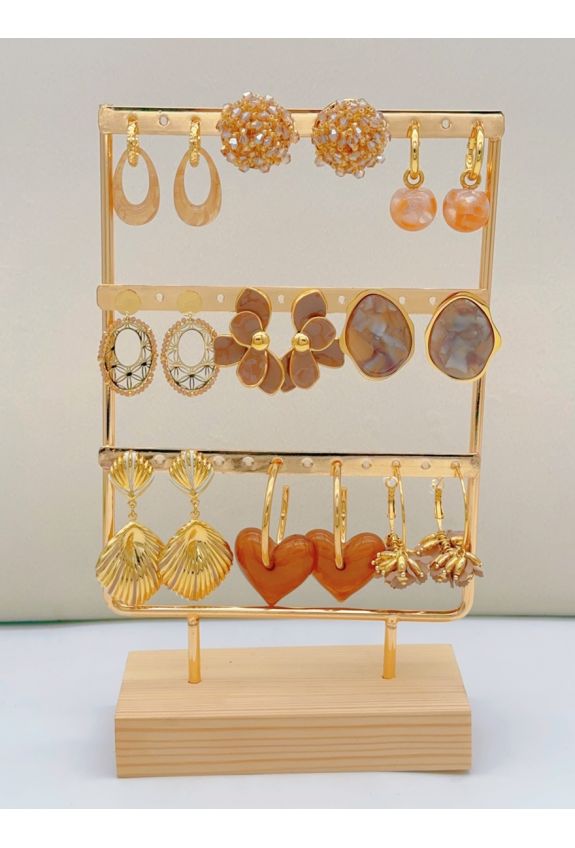 LOT DE BOUCLES D'OREILLE EN ACIER INOXYDABLE