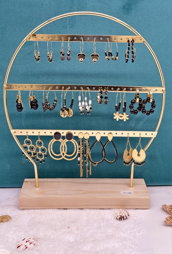 LOT DE BOUCLES D'OREILLE EN ACIER INOXYDABLE