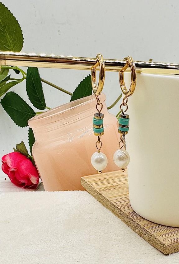 BOUCLES D'OREILLLES EN ACIER INOXYDABLE