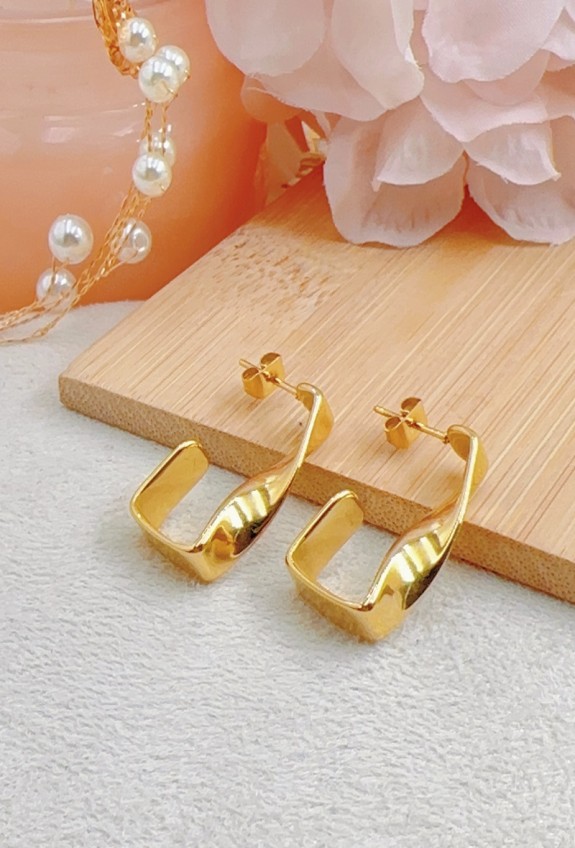 BOUCLE D'OREILLE EN ACIER INOXYDABLE