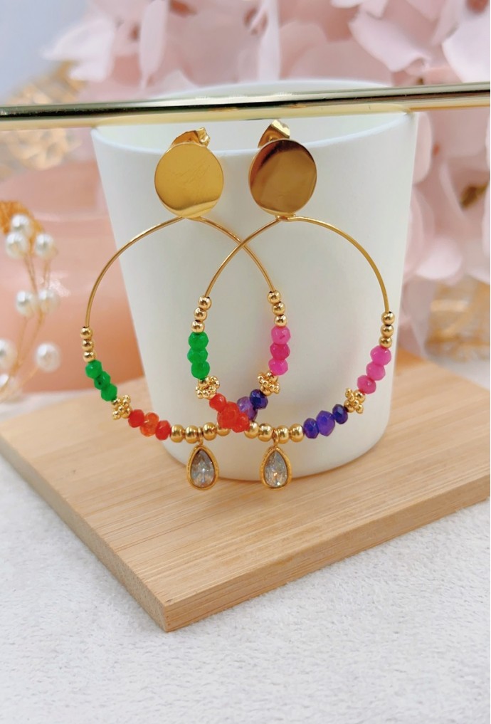 BOUCLE D'OREILLE EN ACIER INOXYDABLE