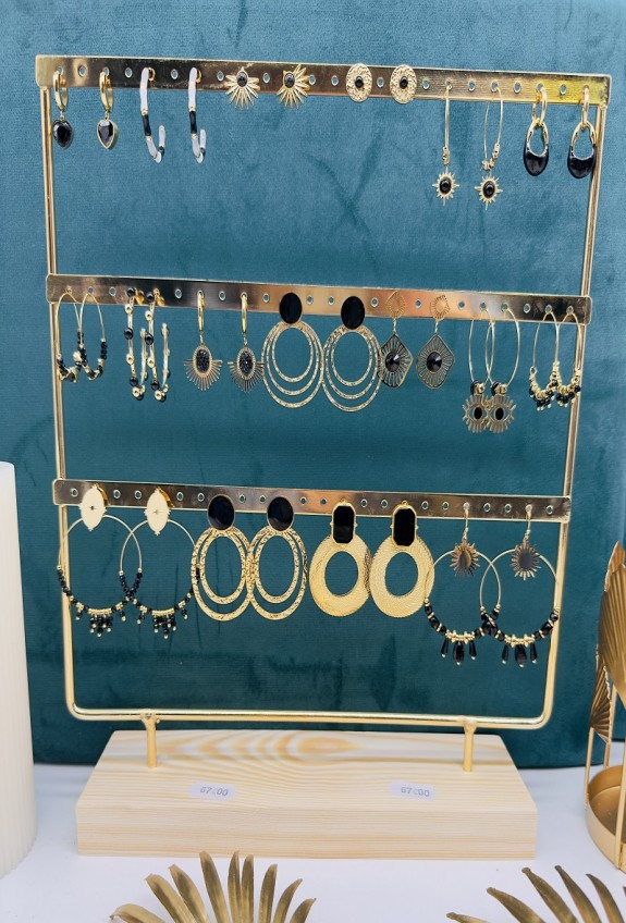 LOT DE BOUCLES D'OREILLE EN ACIER INOXYDABLE