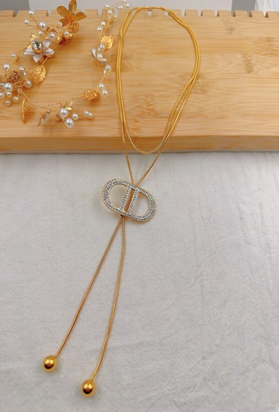 COLLIER SAUTOIR EN ACIER INOXYDABLE